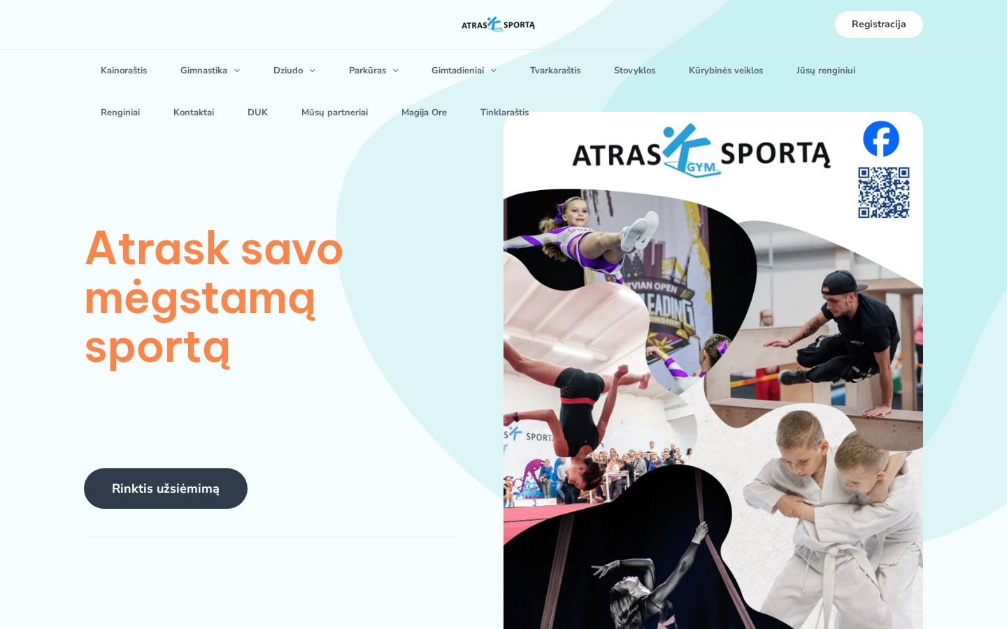 AtraskSporta.lt — svetainės vaizdas